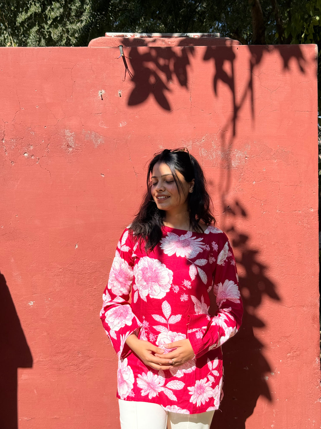 Floral Printed Short Kurti