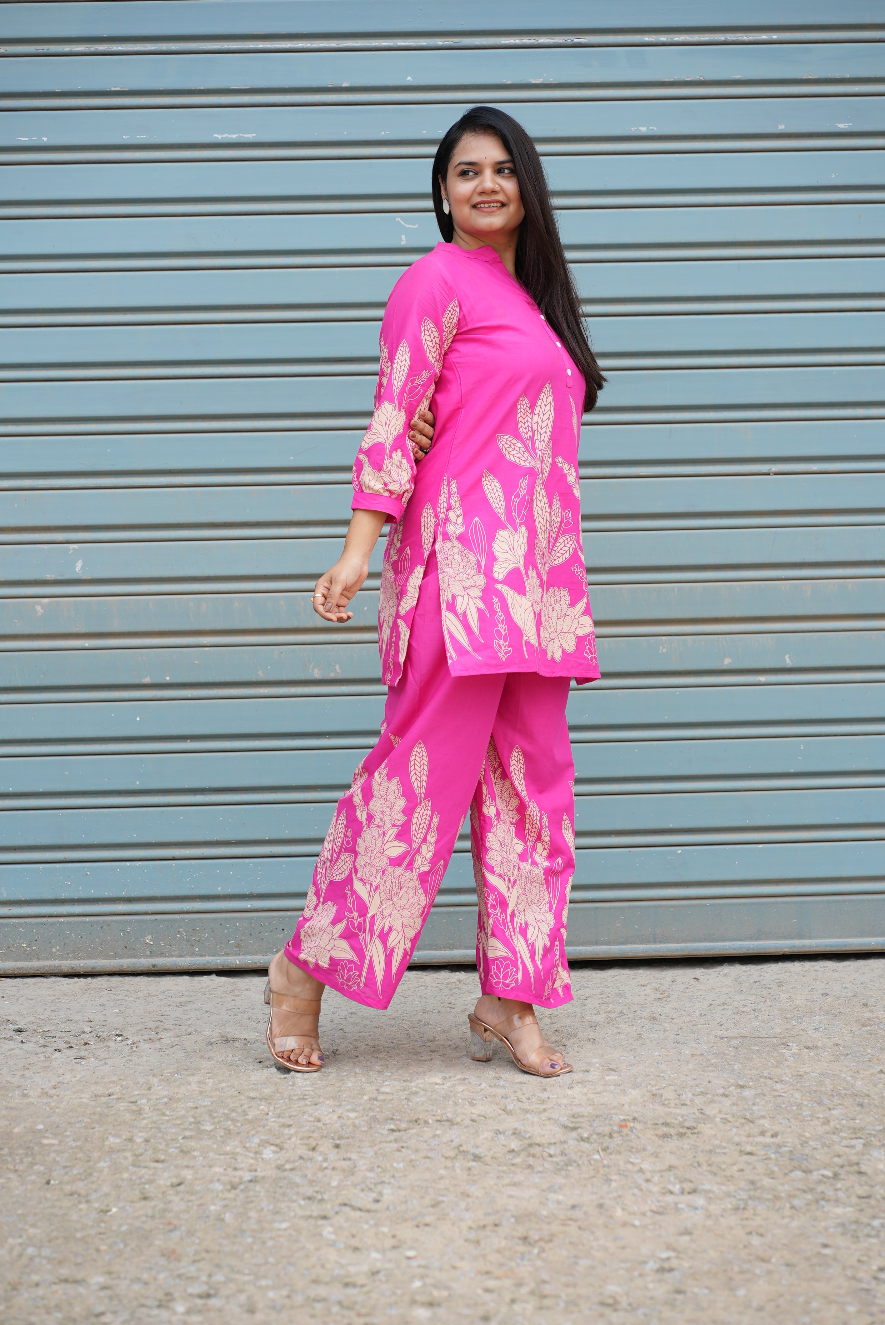 Pink Floral Printed Co-ord Set