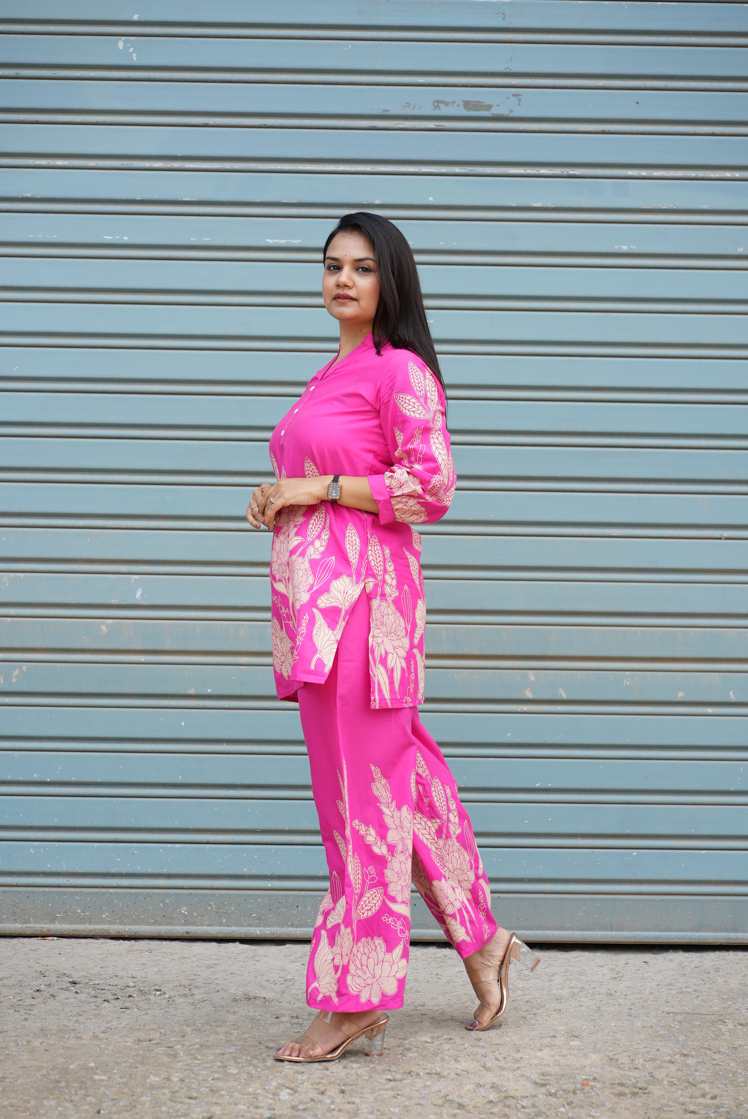 Pink Floral Printed Co-ord Set