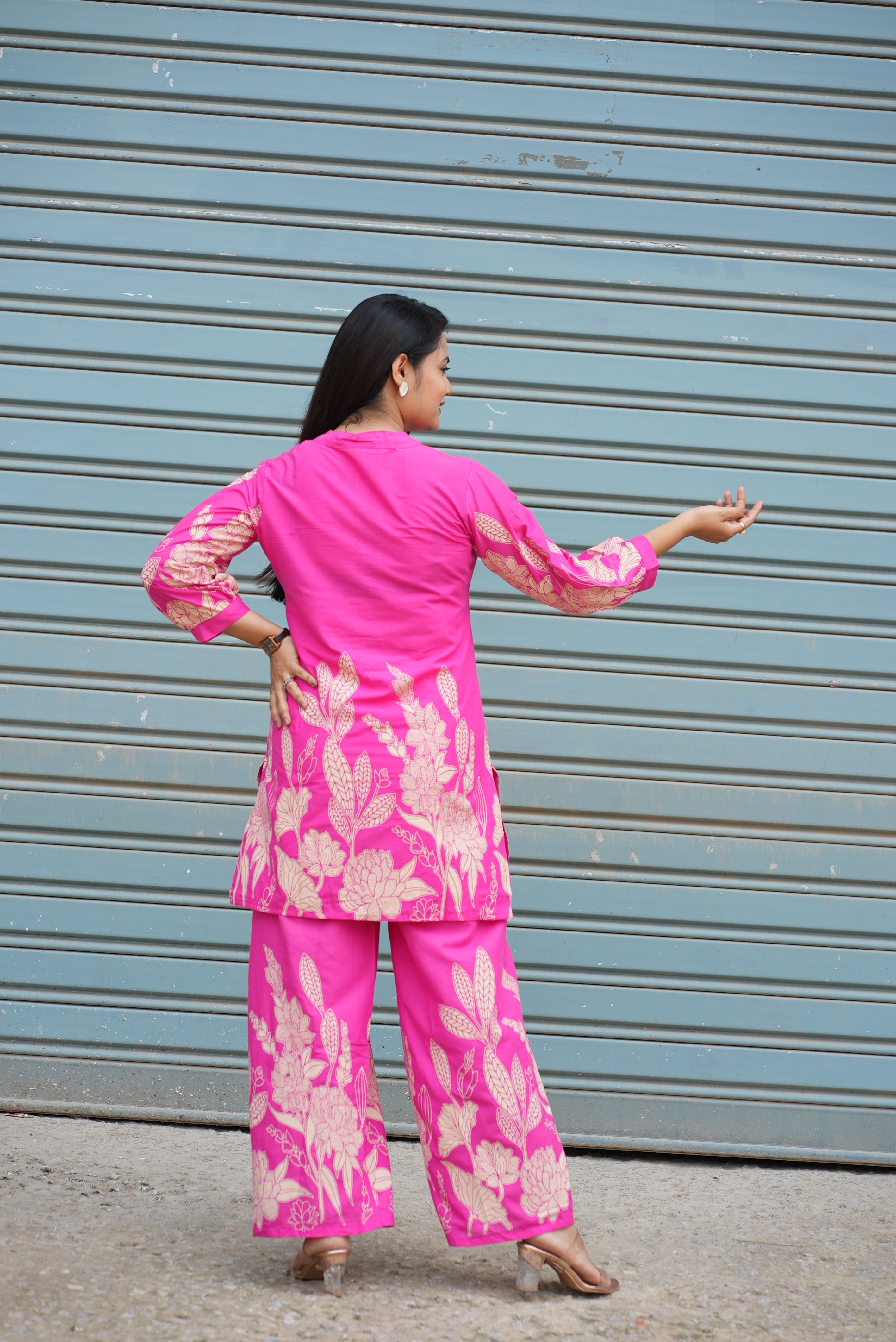 Pink Floral Printed Co-ord Set