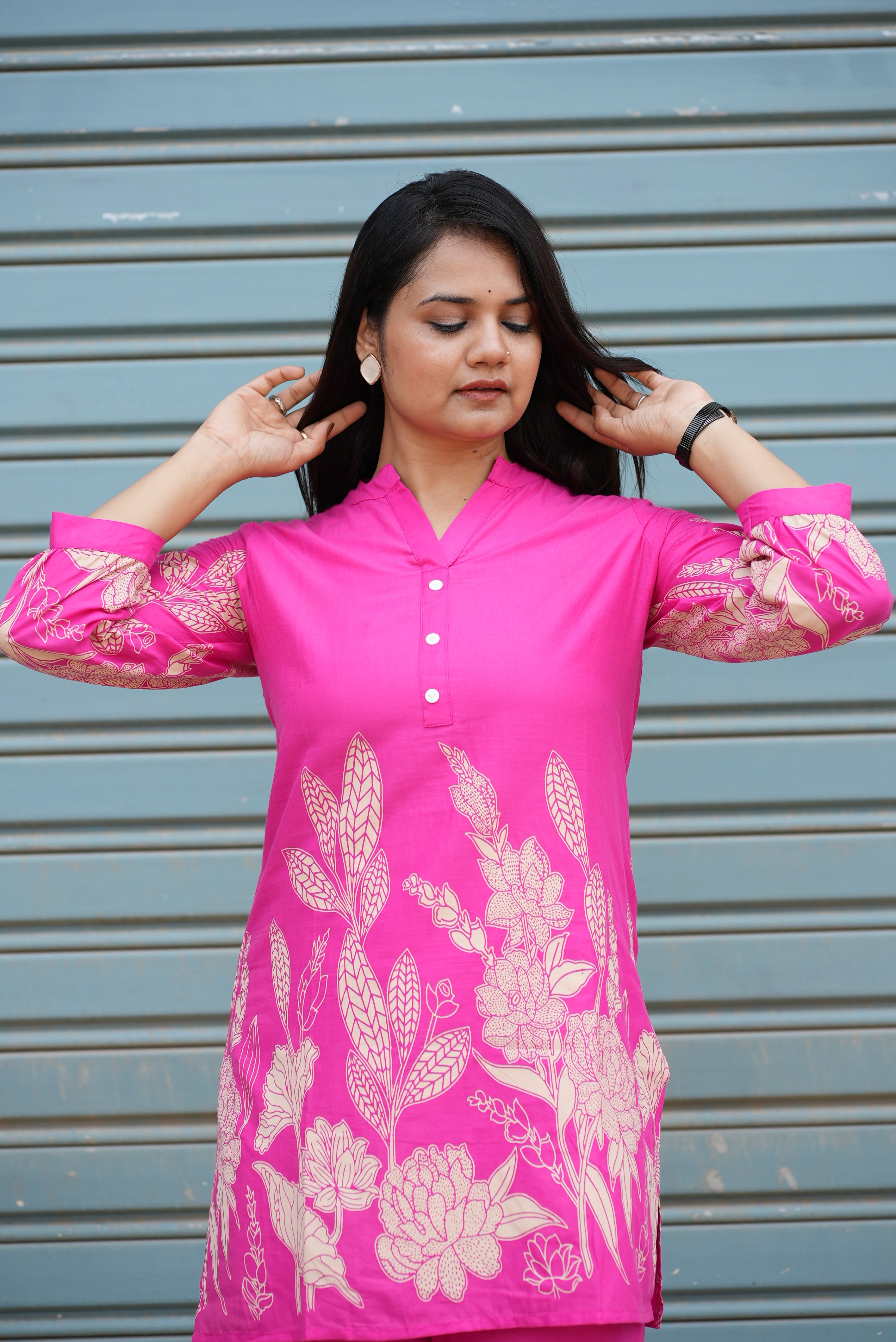 Pink Floral Printed Co-ord Set