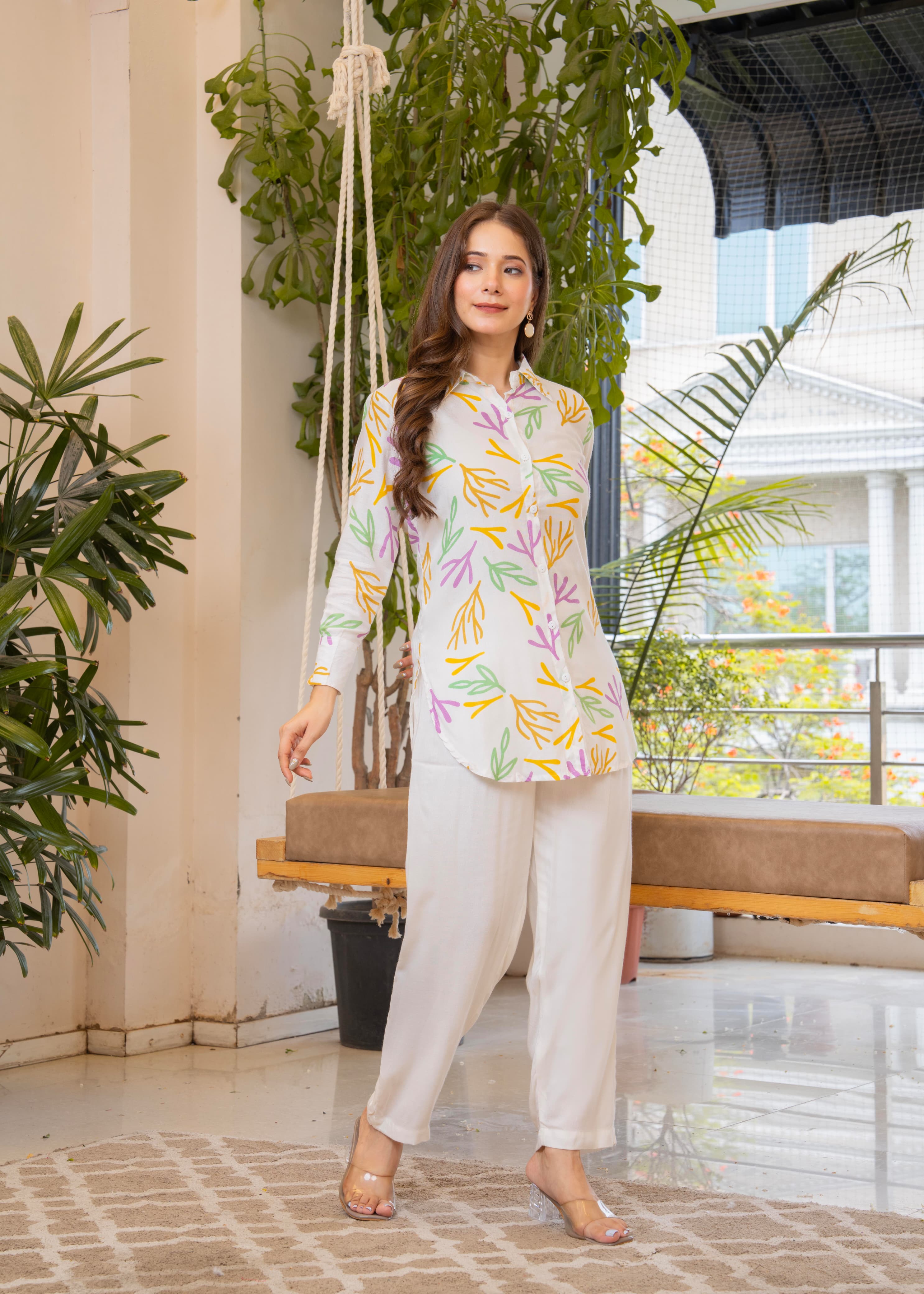 Pastel Botanical Print Co-ord Set