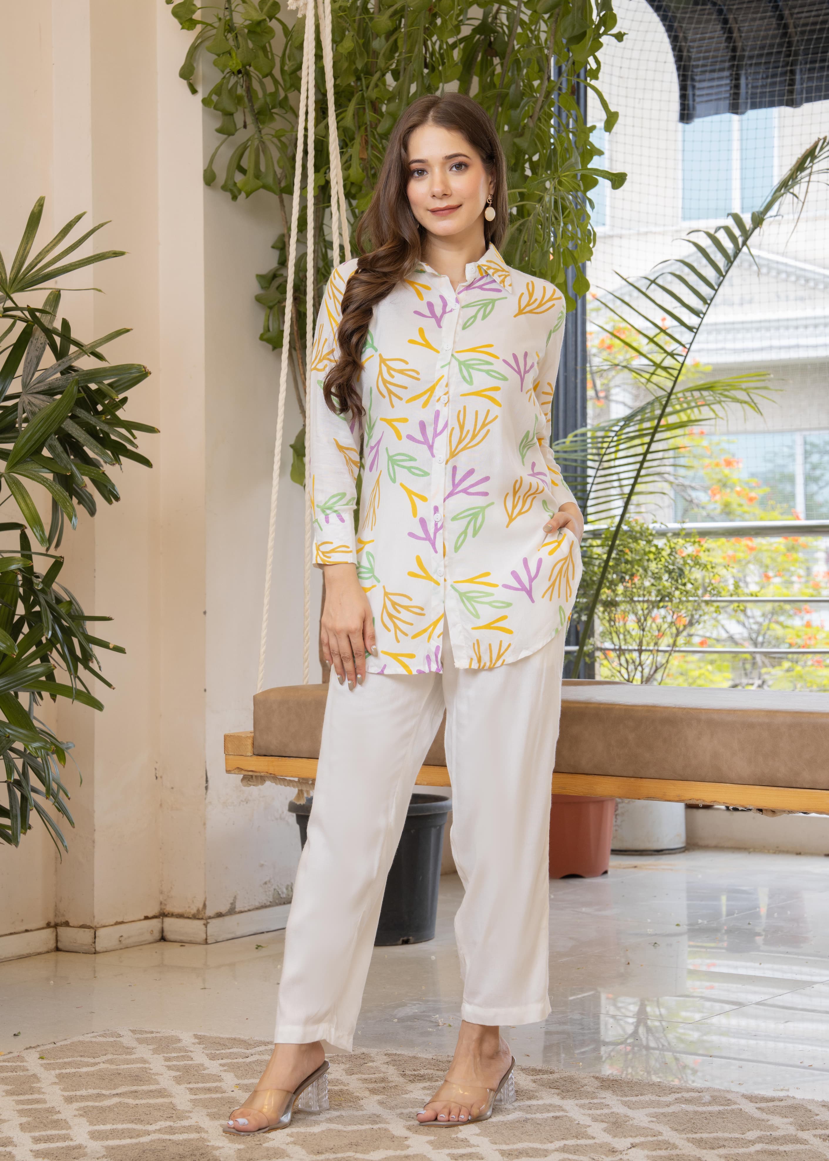 Pastel Botanical Print Co-ord Set