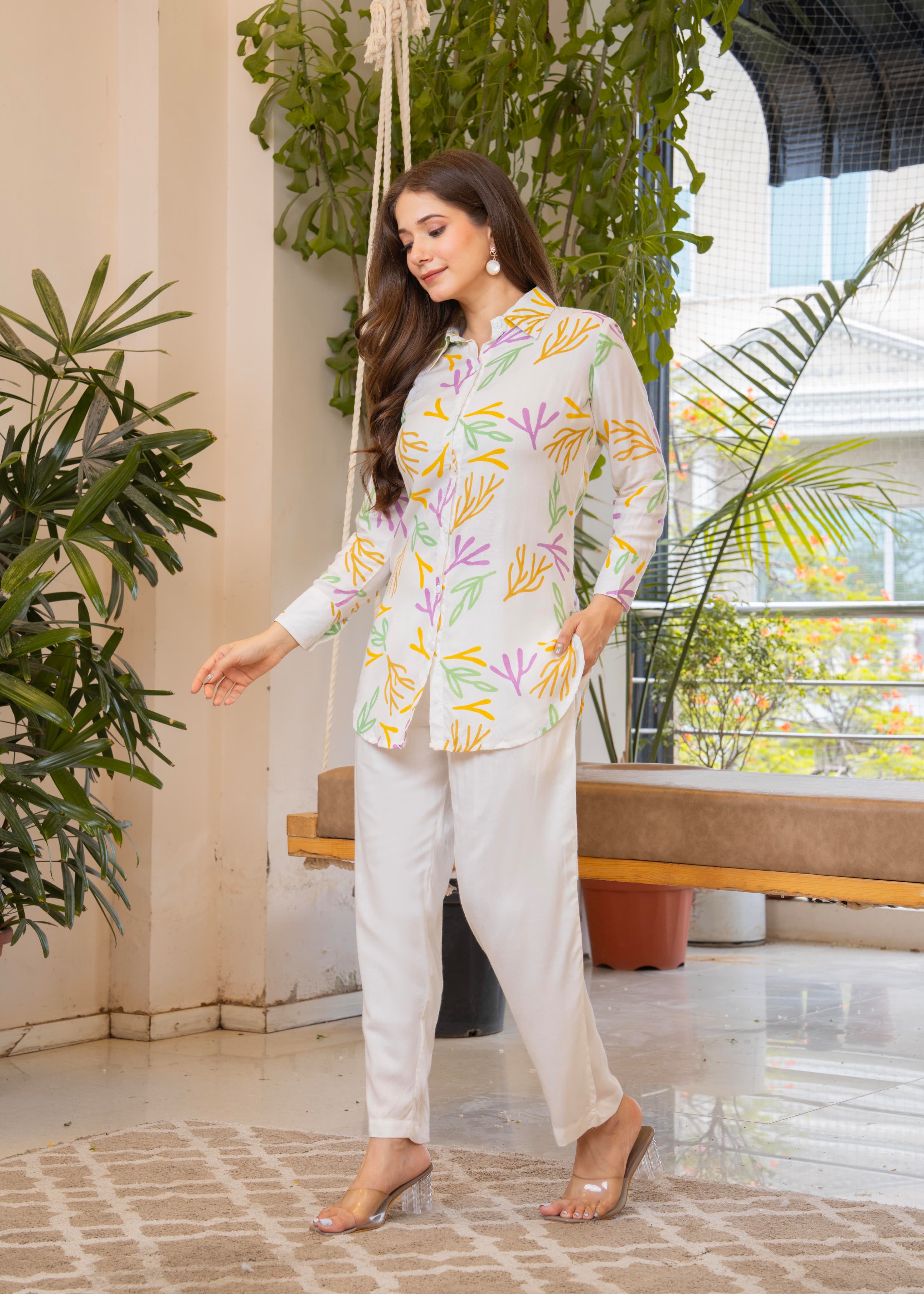 Pastel Botanical Print Co-ord Set