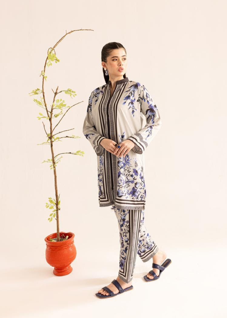 Blue & White Printed Co-ord Set – Contemporary Ethnic Charm