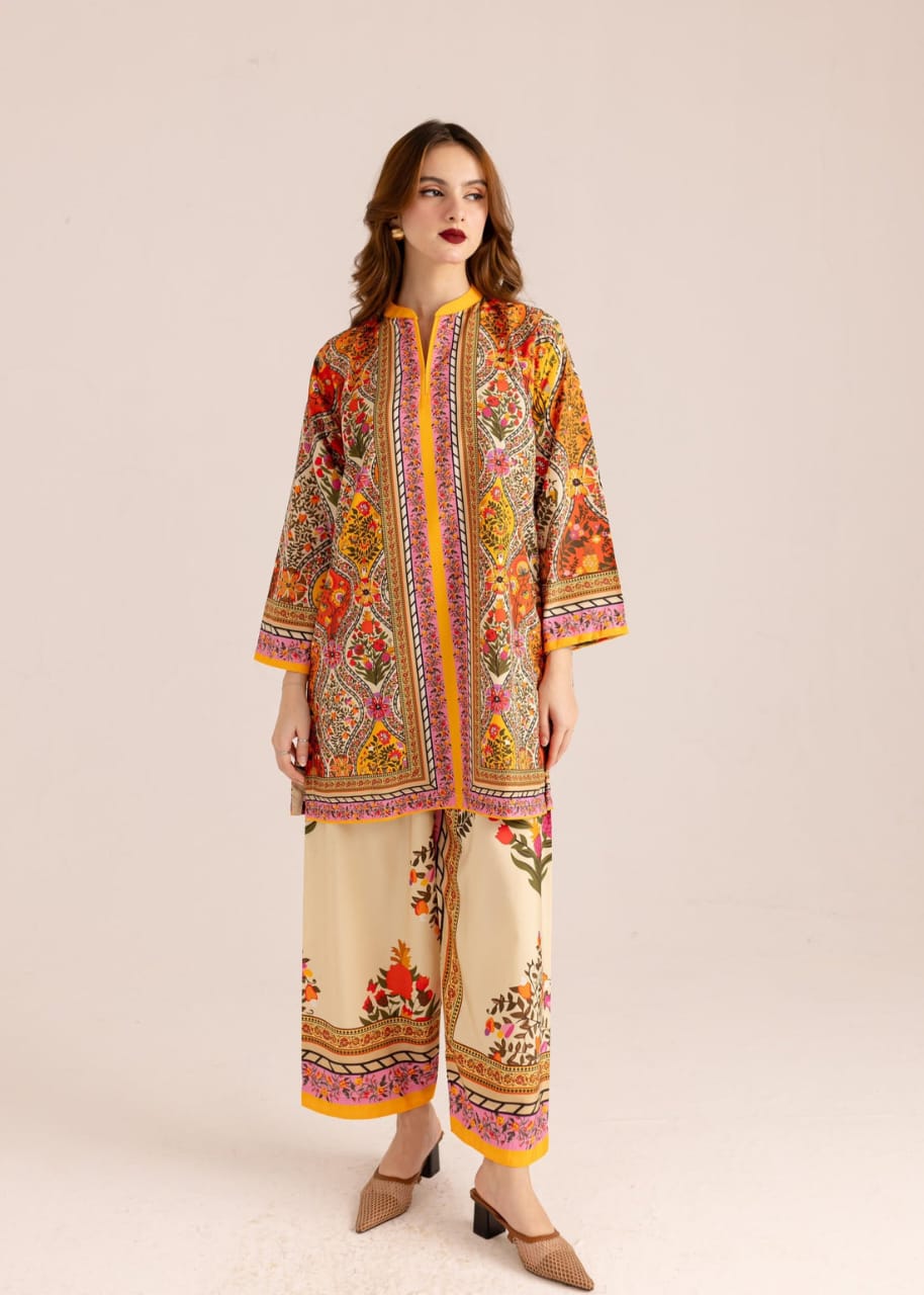 Printed Co-ord Set – Contemporary Ethnic Charm