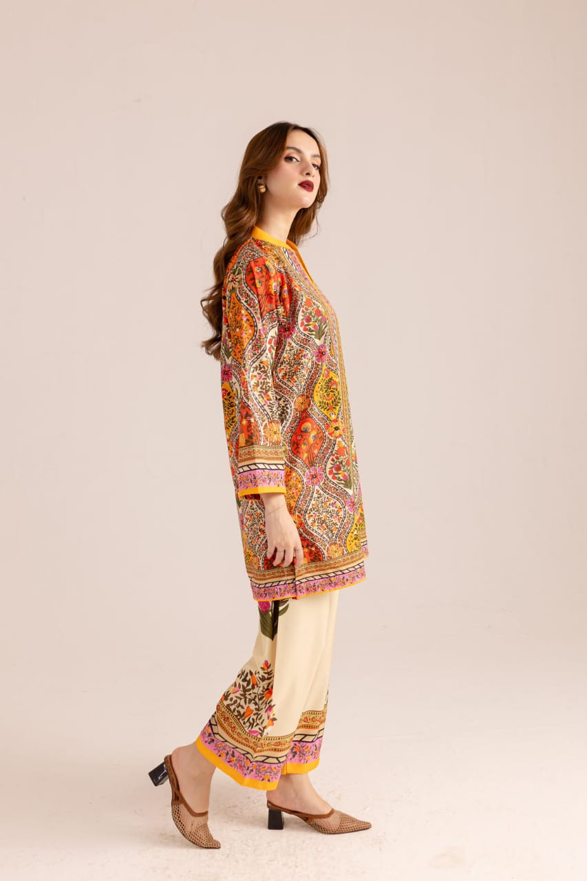 Printed Co-ord Set – Contemporary Ethnic Charm