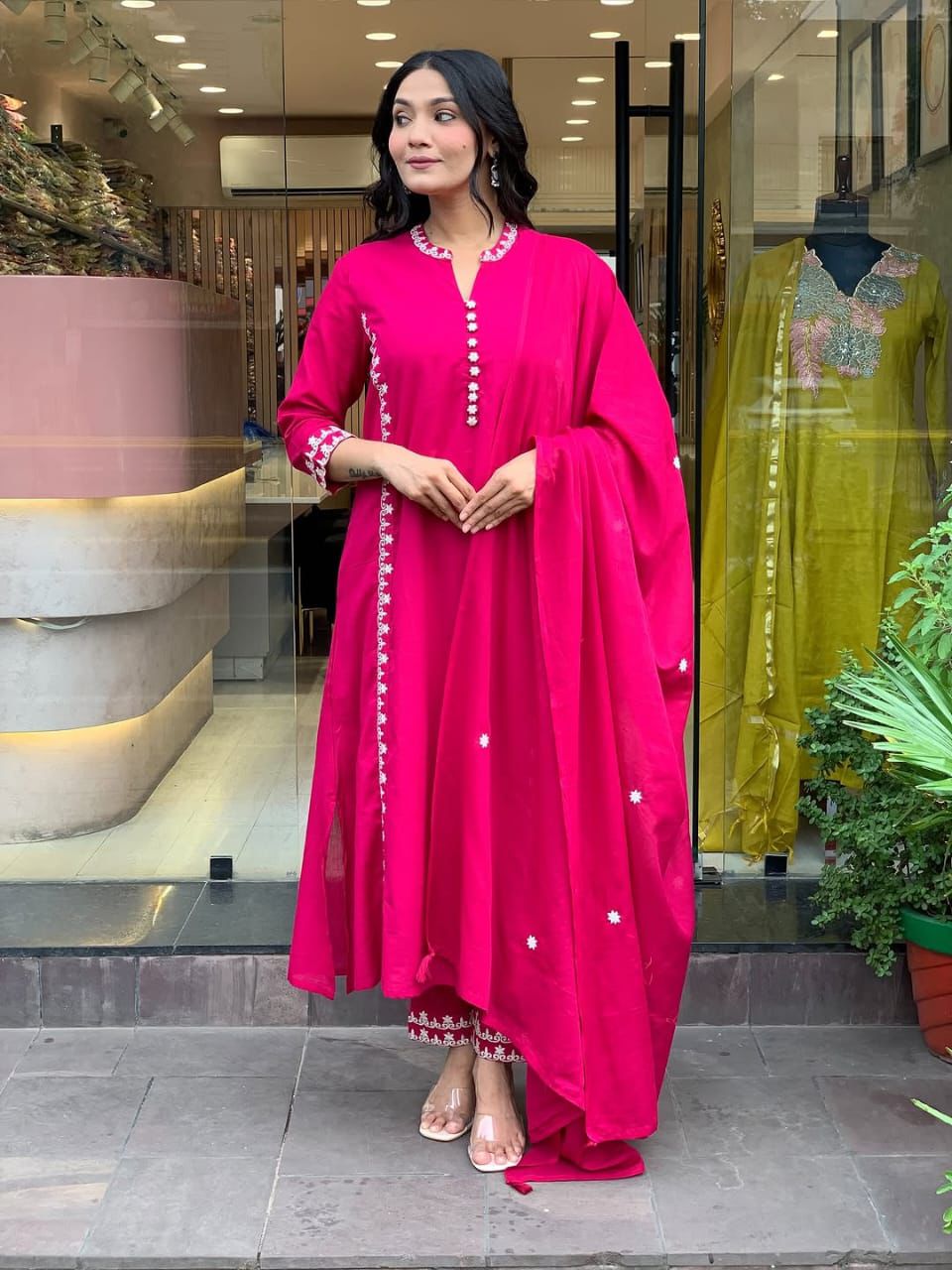 Elegant Pink Kurta Set with Dupatta