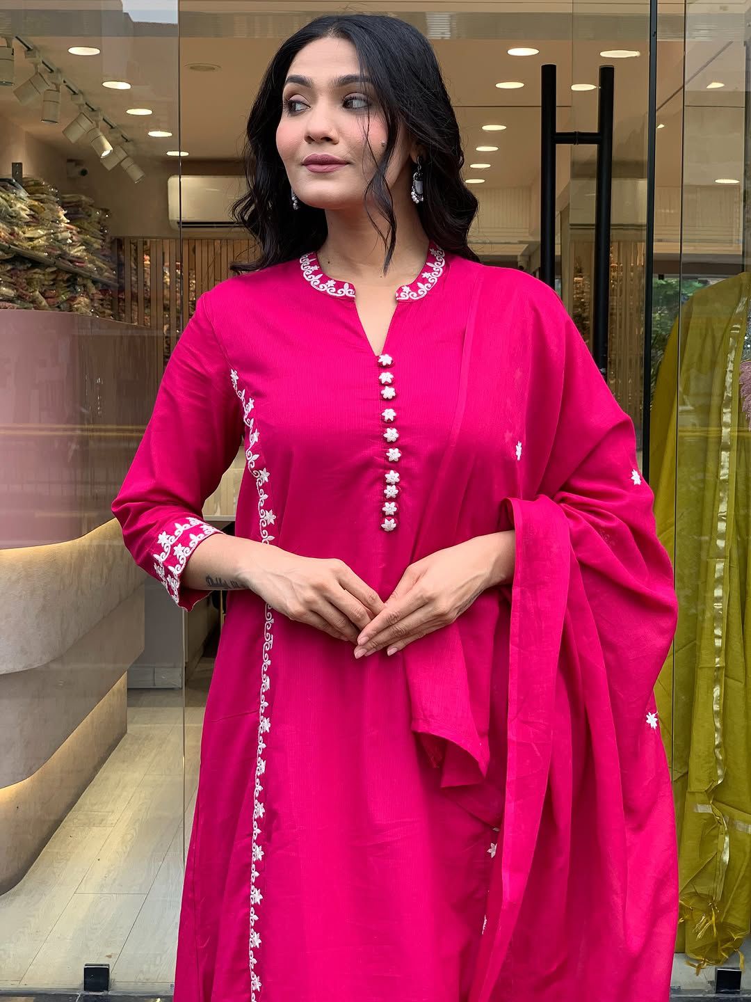 Elegant Pink Kurta Set with Dupatta