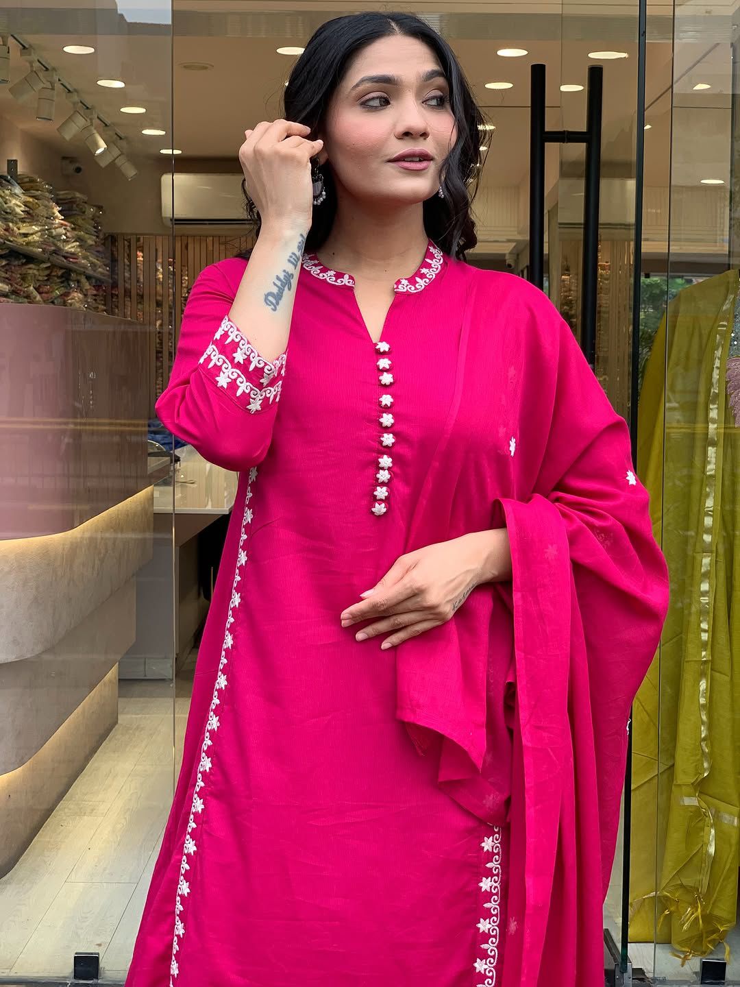 Elegant Pink Kurta Set with Dupatta