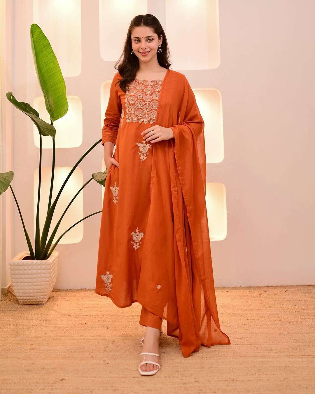 Elegant Embroidered Kurta Set with Dupatta