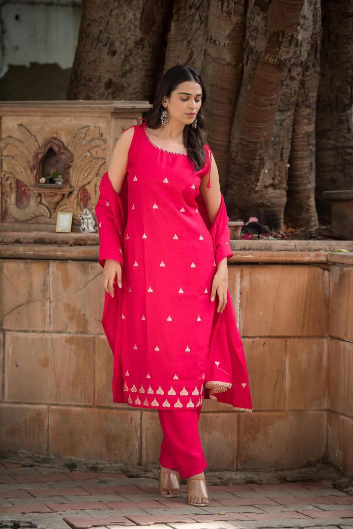 The Rubi Pink Kurta Set