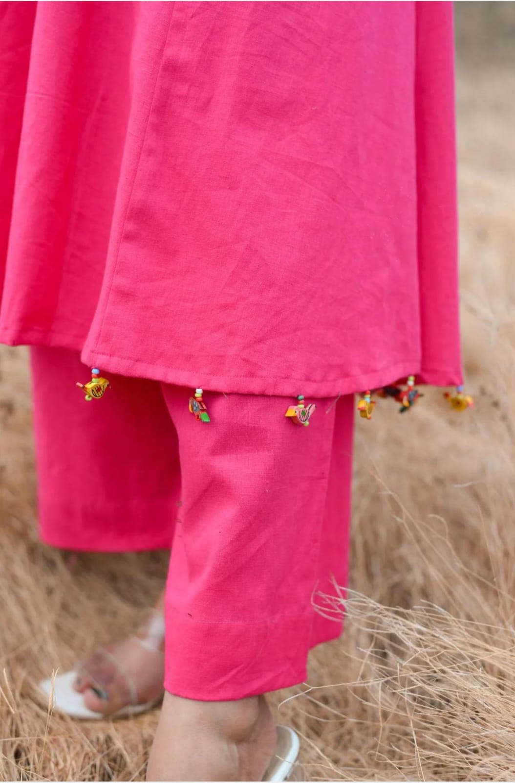 Elegant Pink Solid Kurta Set