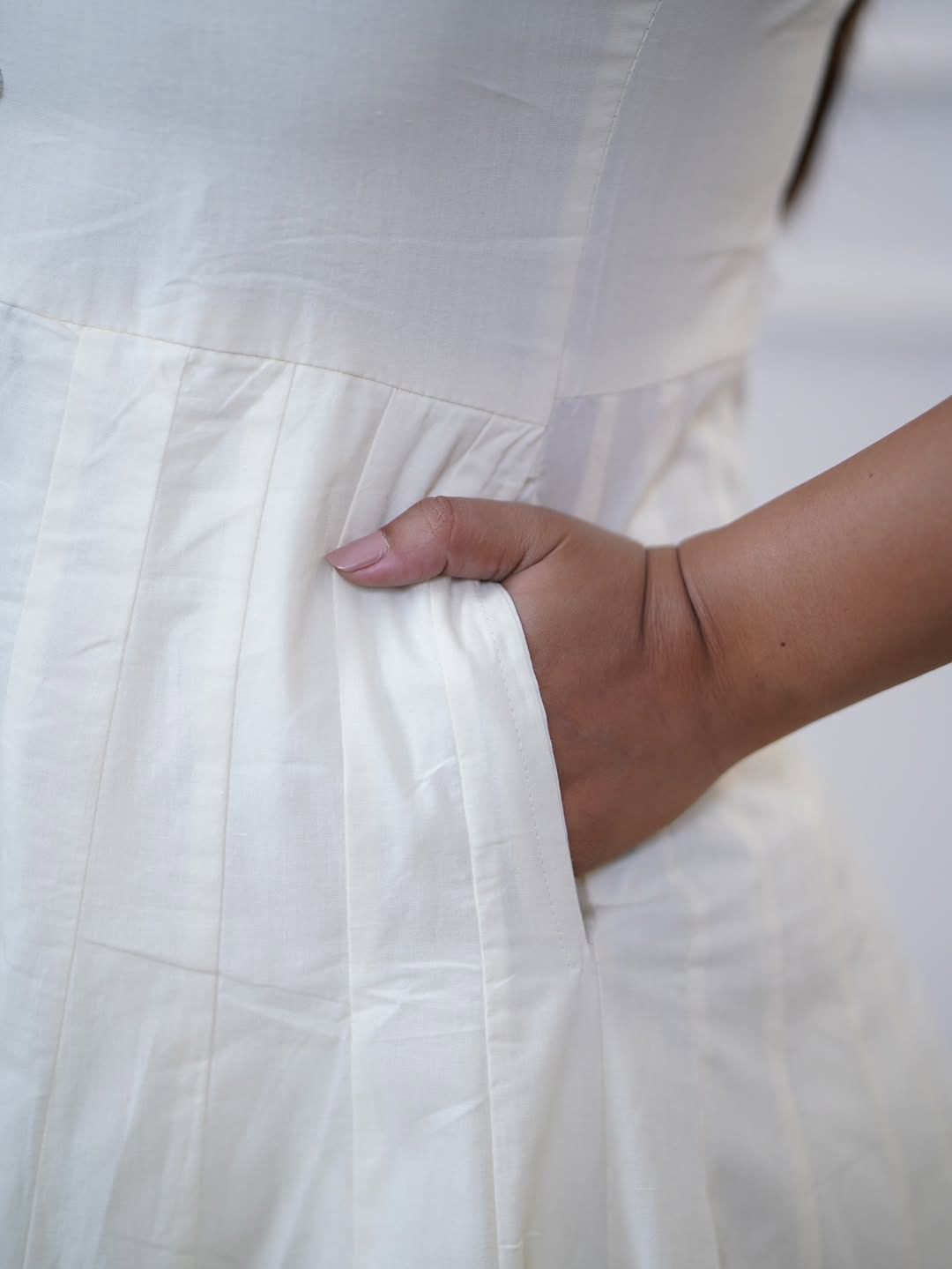 Elegant White Anarkali Set with Sky Blue Dupatta