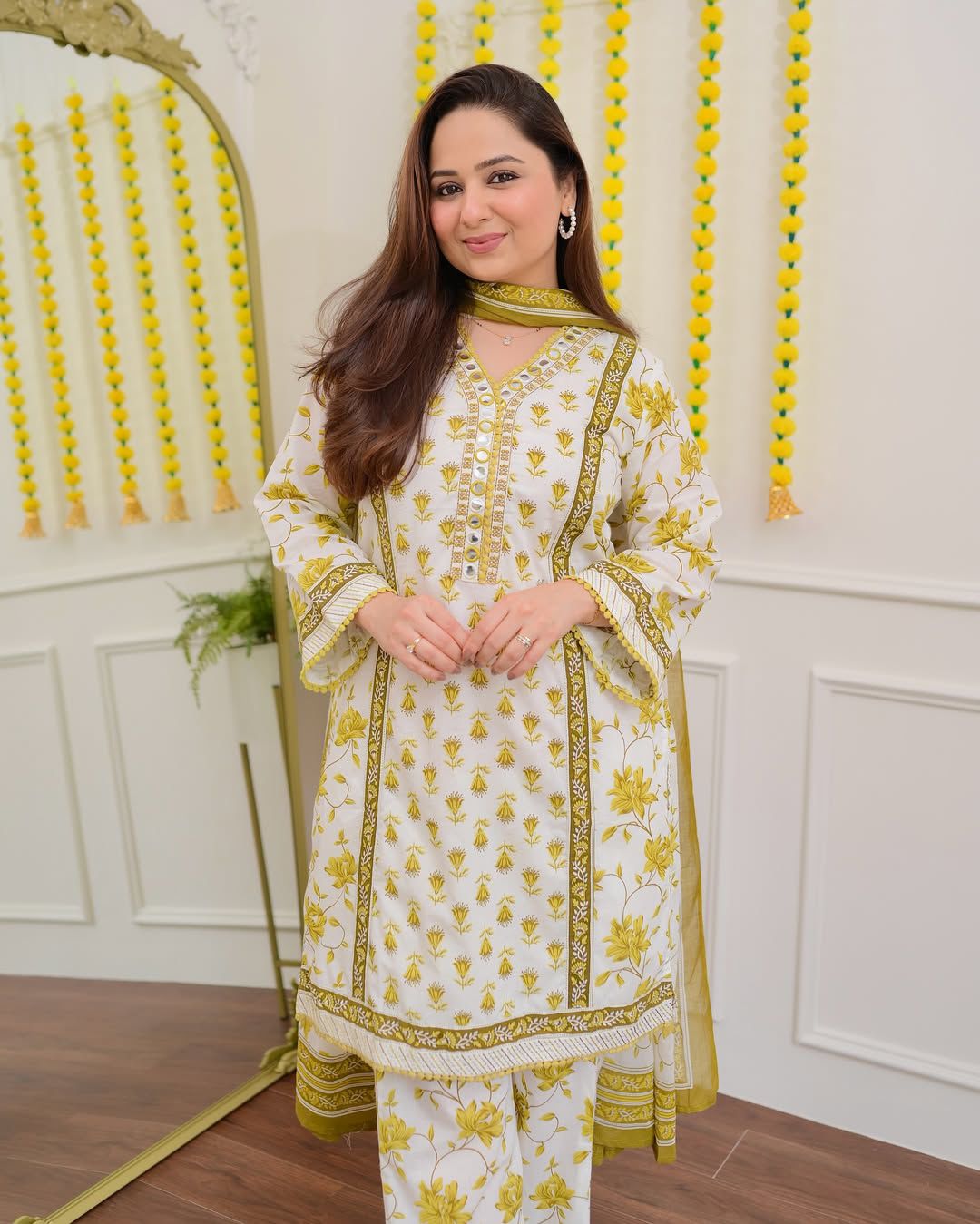 Sunlit Bloom Printed Suit Set