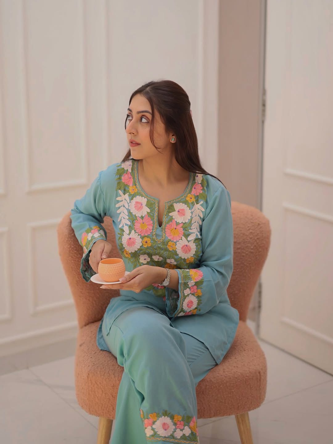 Hand-Embroidered Comfortable Co-ord Suit