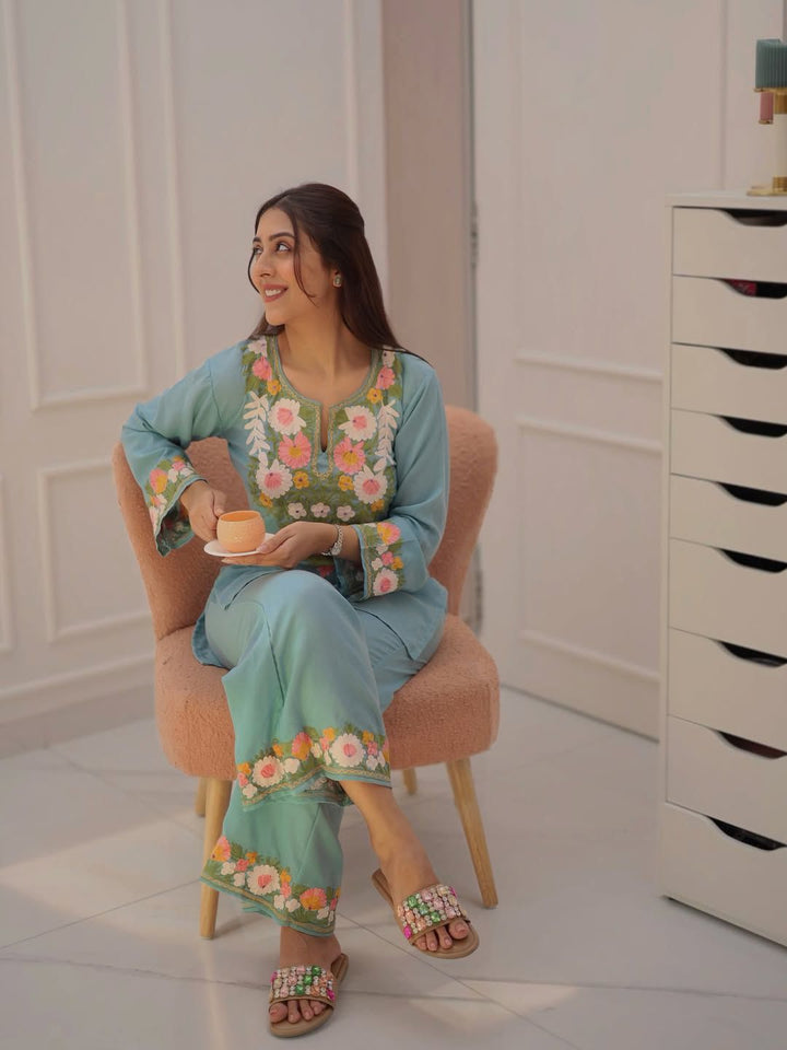 Hand-Embroidered Comfortable Co-ord Suit