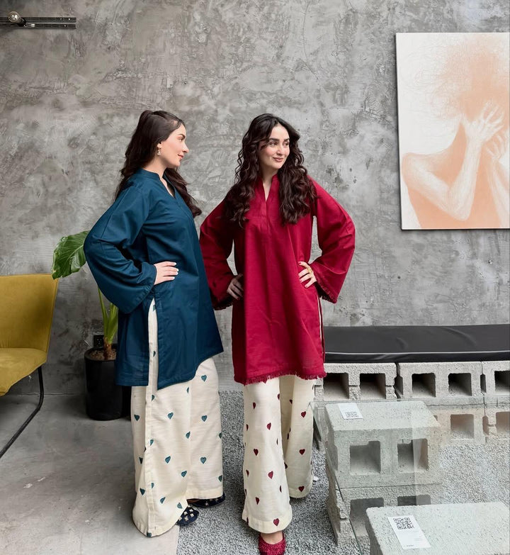 Women’s Ethnic Co-ord Set with Embroidered Palazzo – Modern Casual Ethnic Wear | Rasika by Nidhi